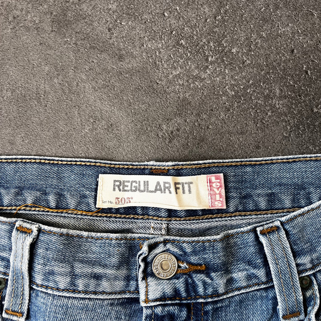 Vintage Levi's 505 Regular Fit Jeans Herren Hellblau – W36 L32