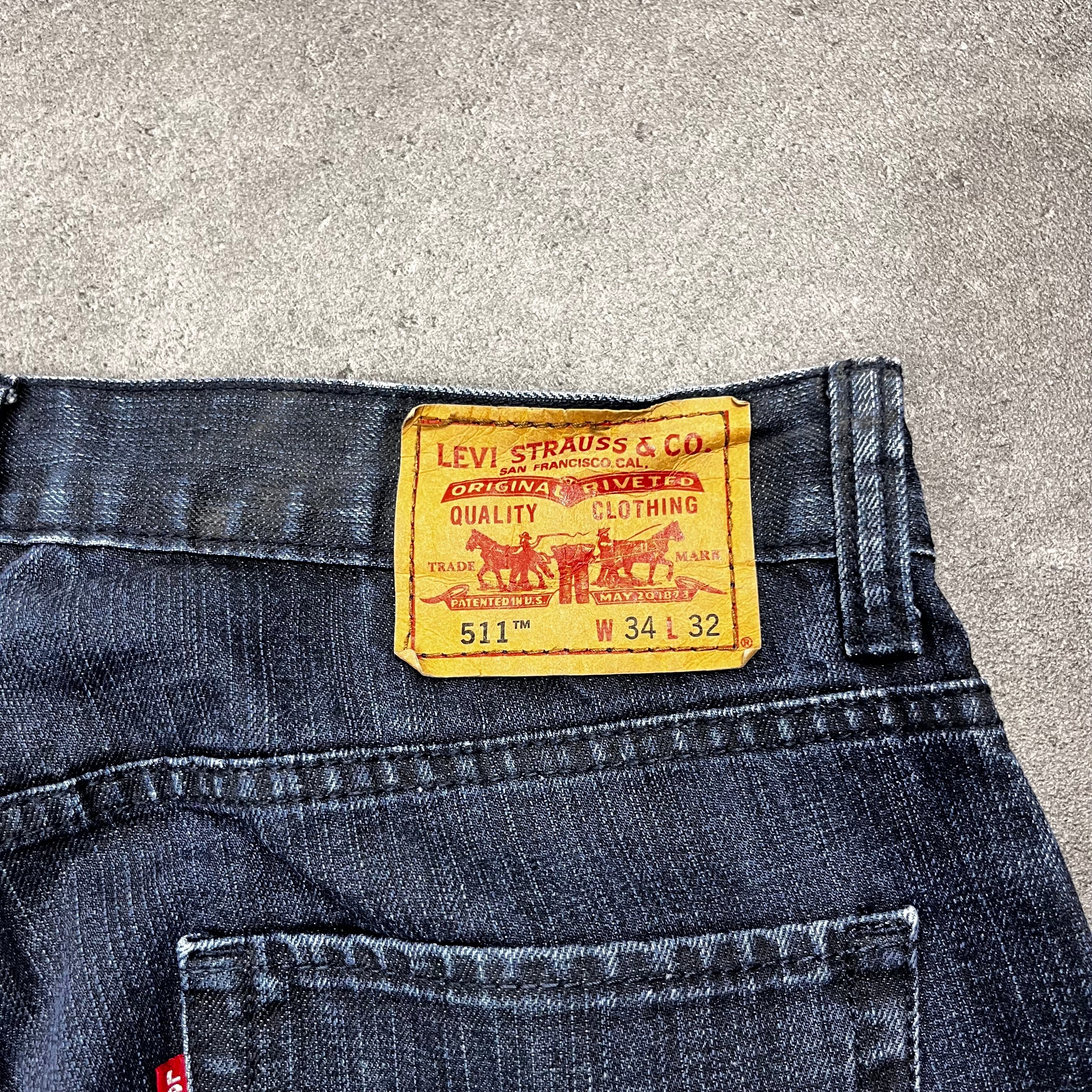 Vintage Levi's 511 Slim Jeans Herren Dunkelblau – W34 L32