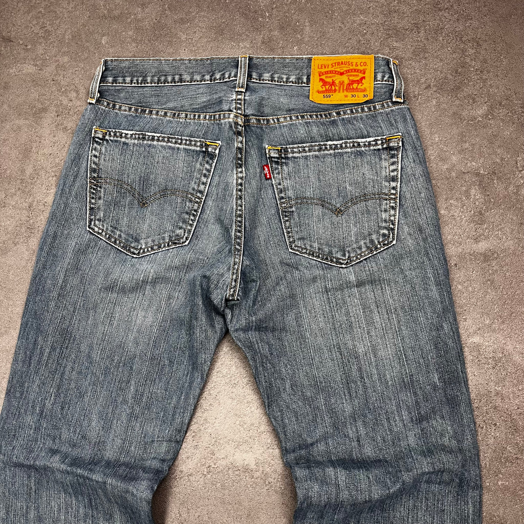Vintage Levi's 559 Straight Jeans Herren Hellblau – W30 L30