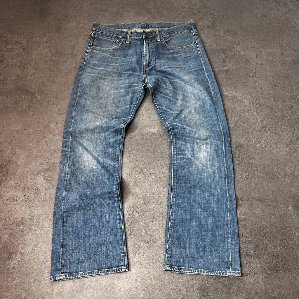 Vintage Levi's 527 Bootcut Jeans Herren Mittelblau Washed – W34 L30