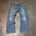 Vintage Levi's 527 Bootcut Jeans Herren Mittelblau Washed – W34 L30