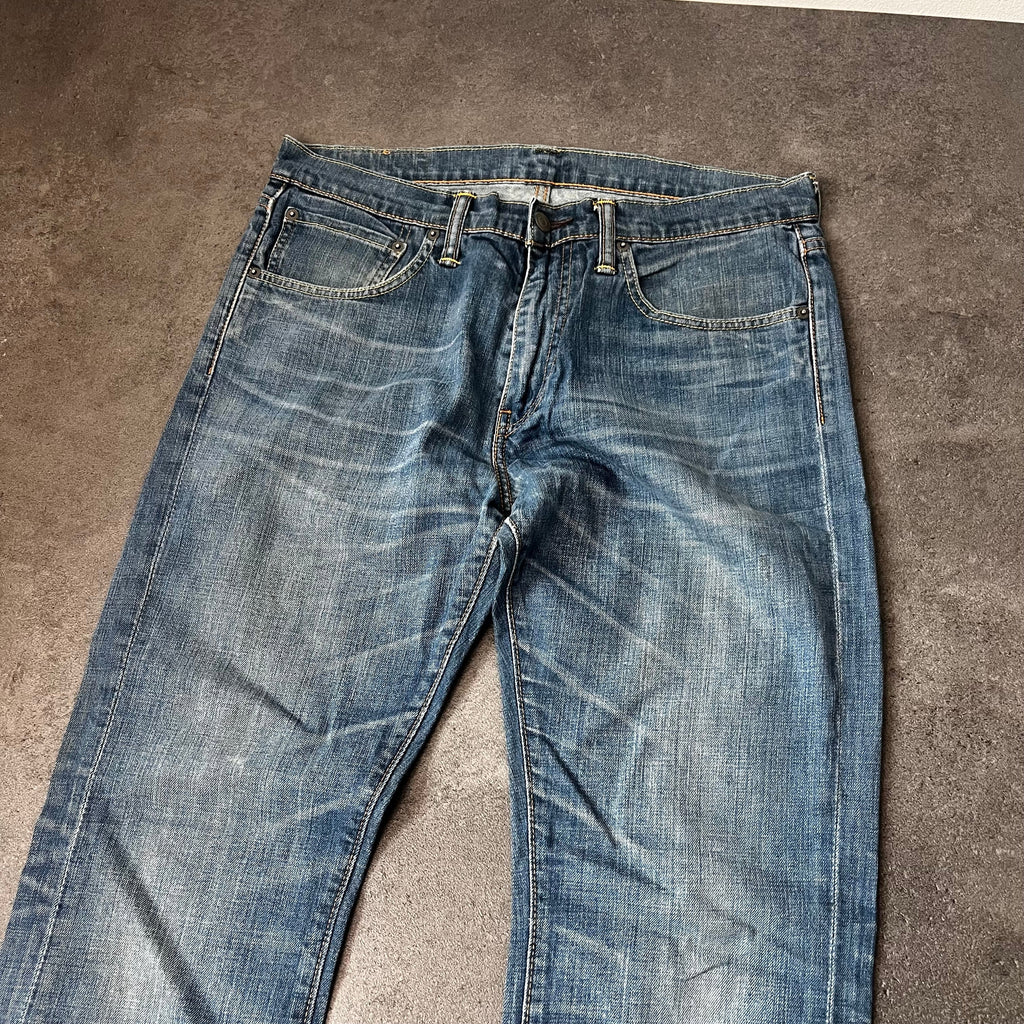 Vintage Levi's 527 Bootcut Jeans Herren Mittelblau Washed – W34 L30