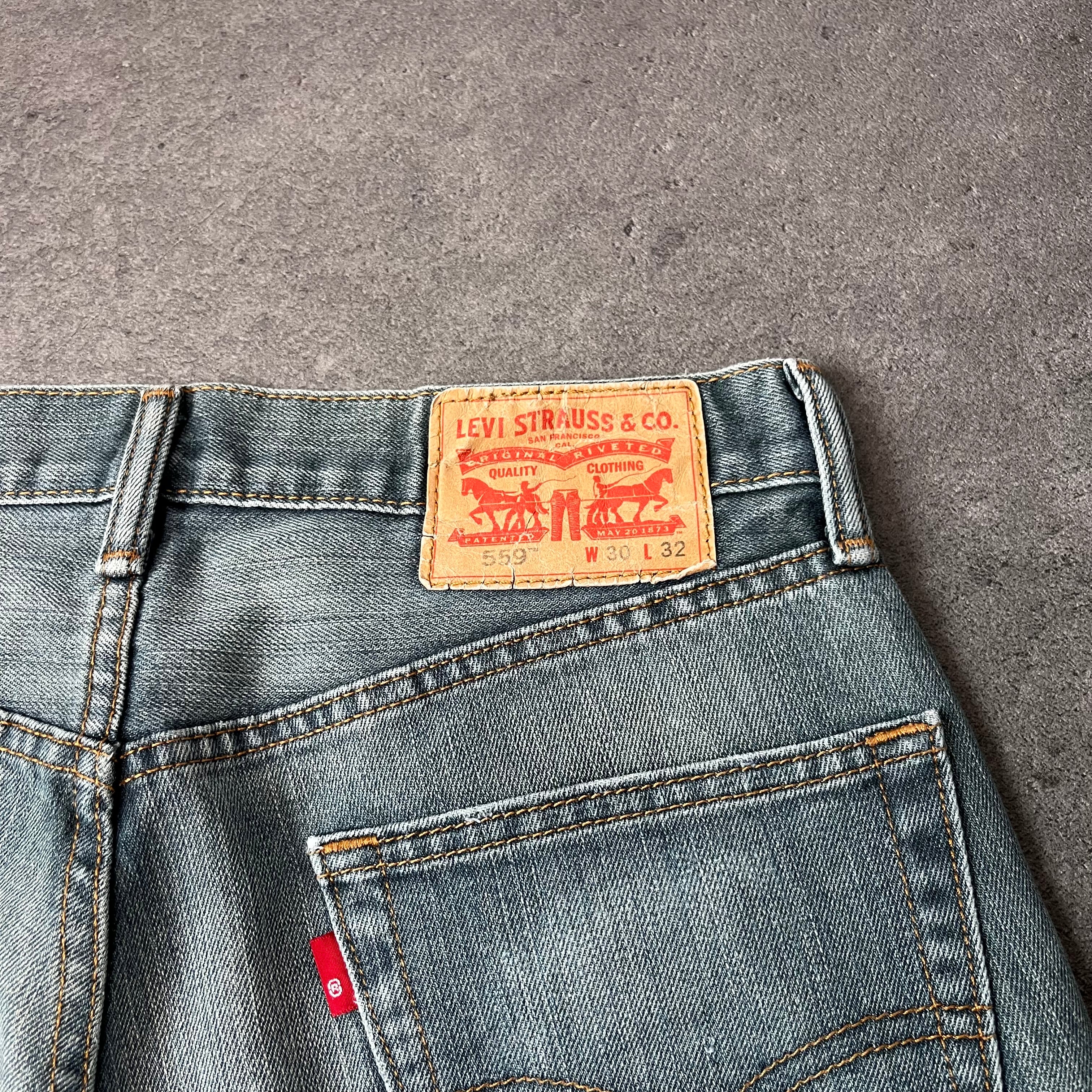 Vintage Levi's 559 Straight Jeans Herren Graublau – W30 L32
