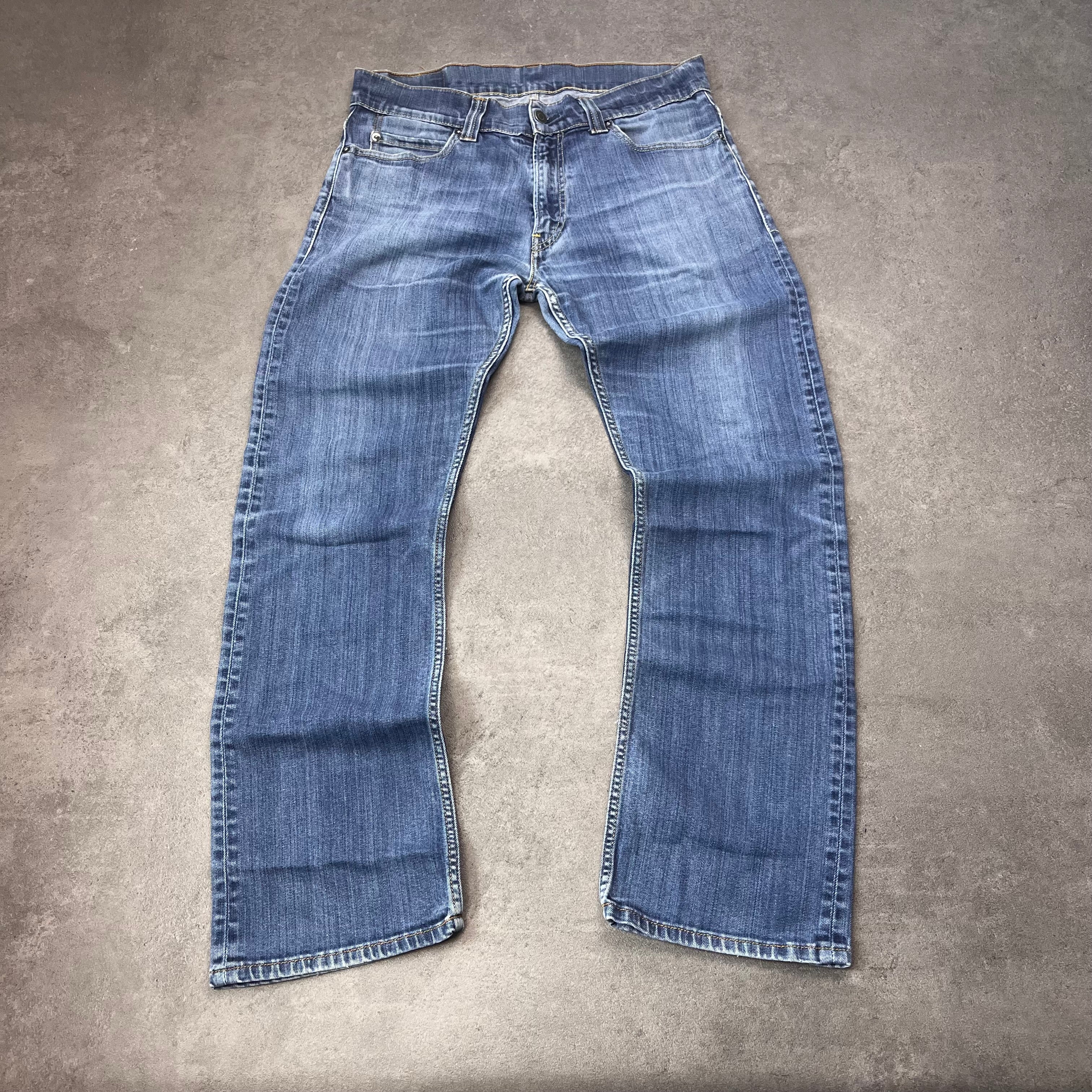 Vintage Levi's 506 Straight Jeans Herren Mittelblau – W34 L32