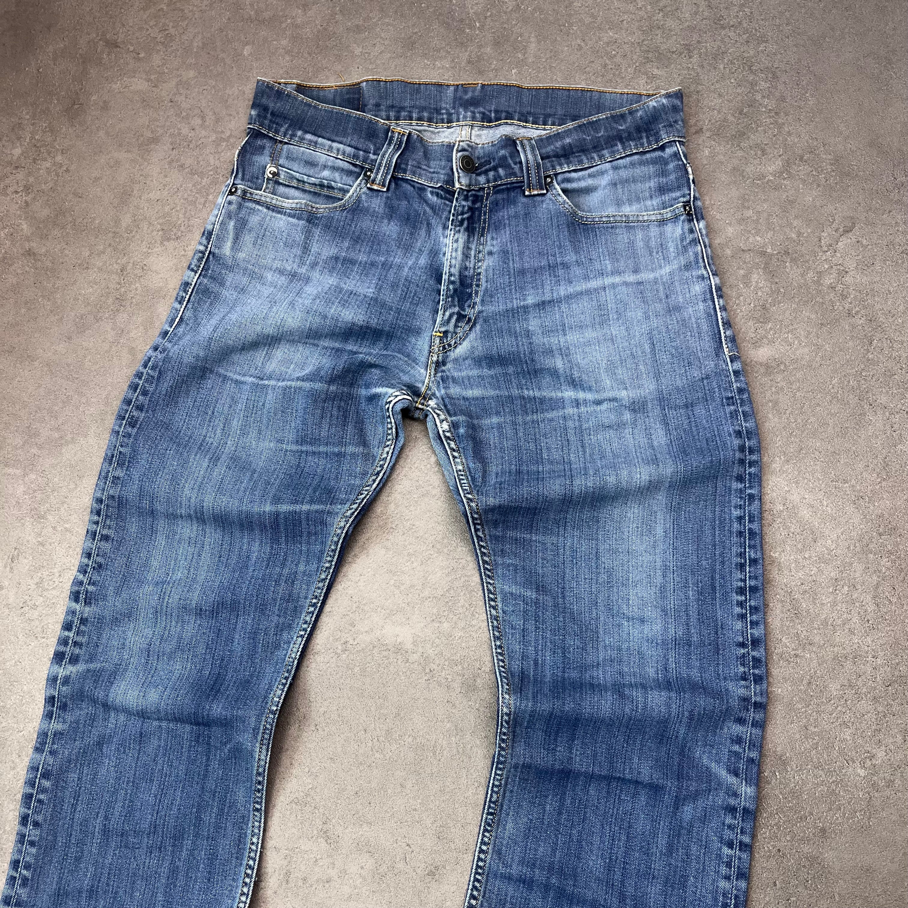 Vintage Levi's 506 Straight Jeans Herren Mittelblau – W34 L32
