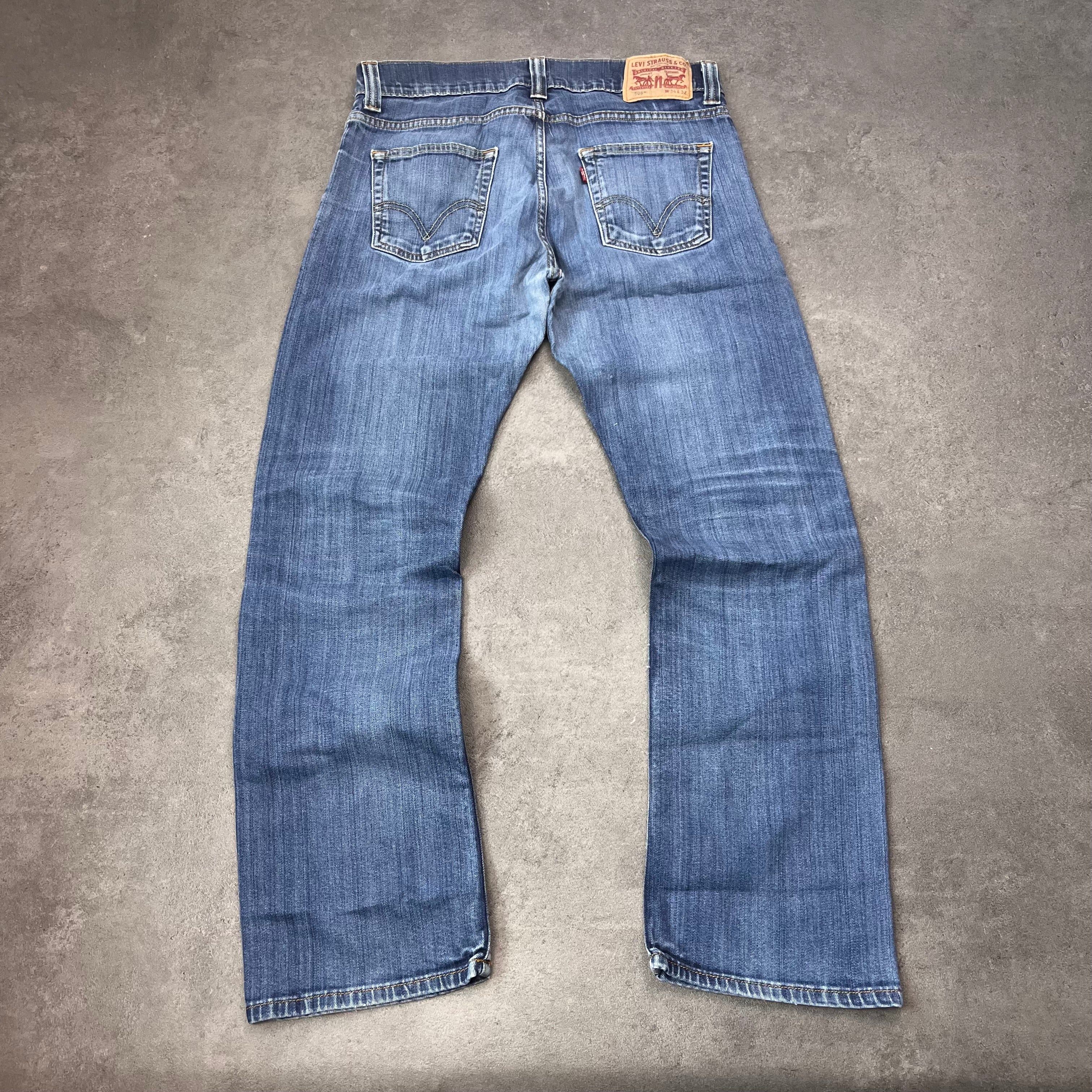 Vintage Levi's 506 Straight Jeans Herren Mittelblau – W34 L32