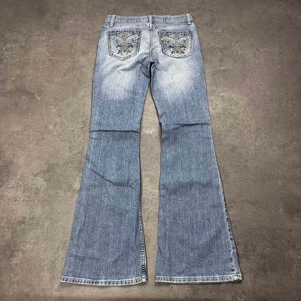 Y2K Bootcut Jeans Embroidery S