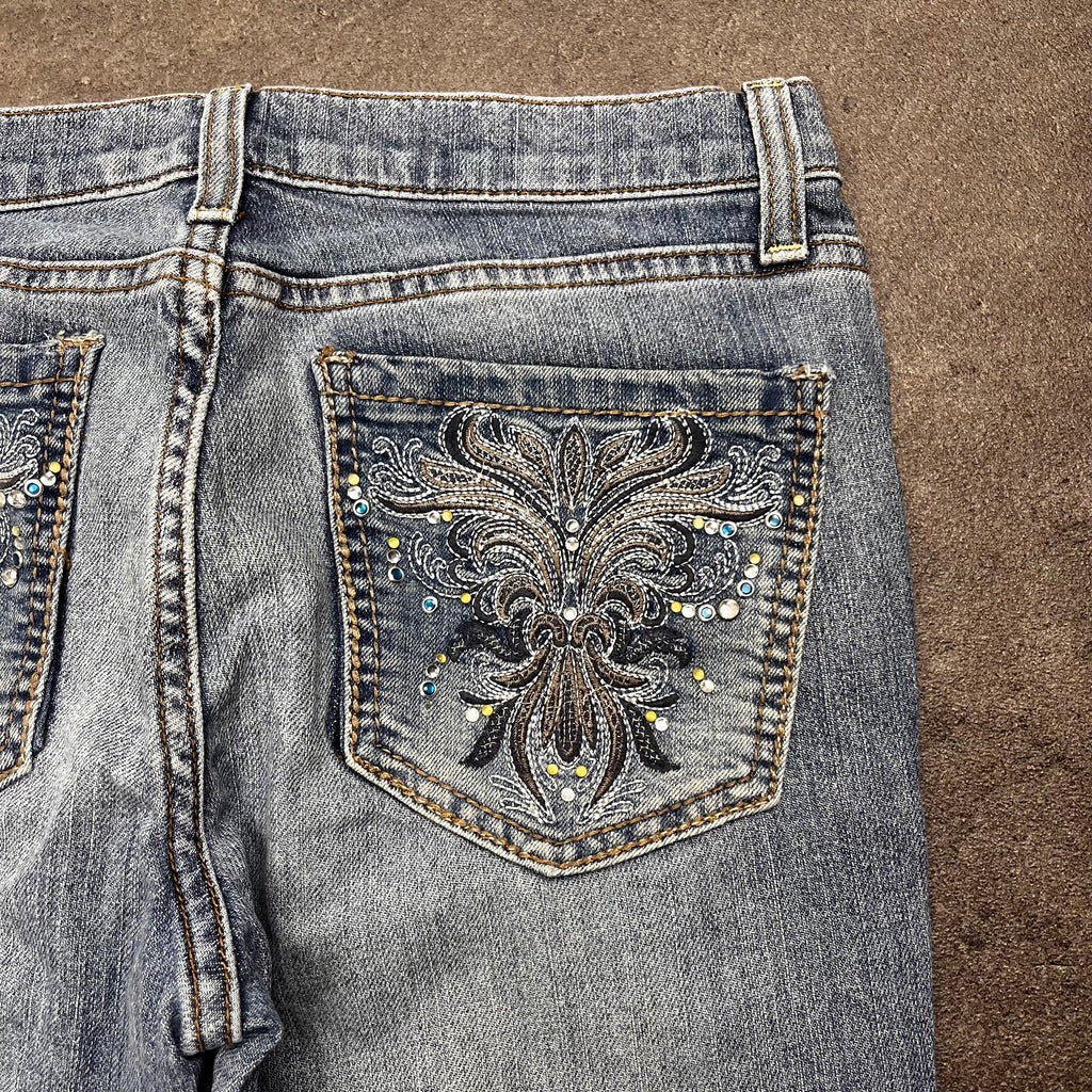 Y2K Bootcut Jeans Embroidery S