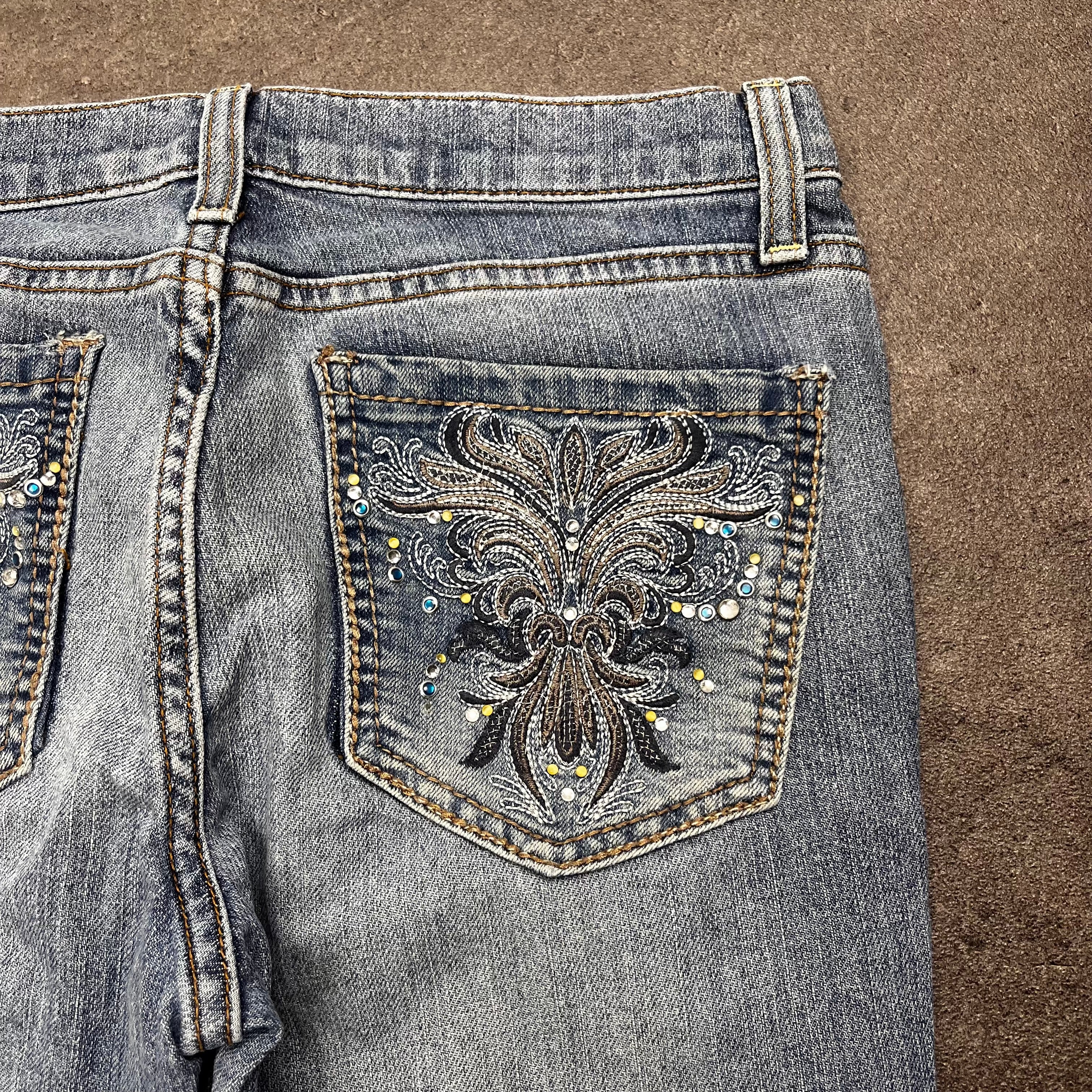 Y2K Bootcut Jeans Embroidery S