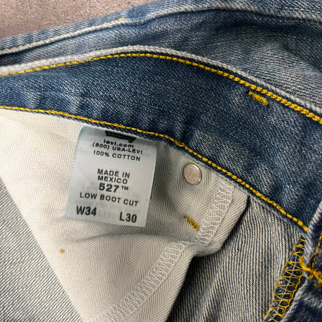 Vintage Levi's 527 Bootcut Jeans Herren Mittelblau – W34 L30