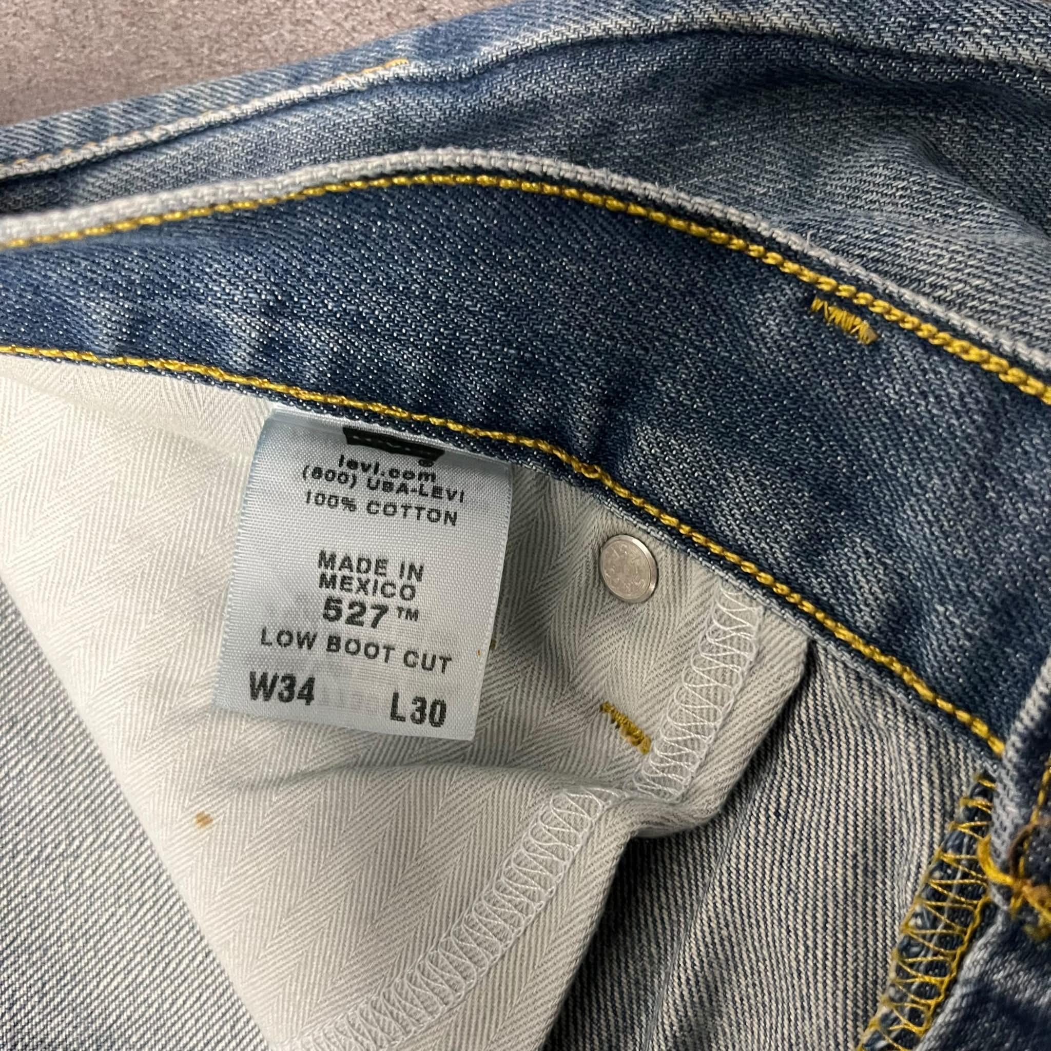 Vintage Levi's 527 Bootcut Jeans Herren Mittelblau – W34 L30